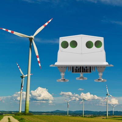 NL750 نطاق ليدار مزرعة الرياح 50m-750m ونطاق اتجاه الرياح -180°-180° للطاقة المتجددة